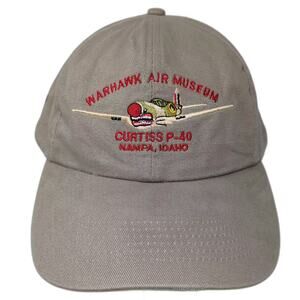 Fahrenheit Baseball Cap Beige Red Warhawk Air Museum Curtiss P-40 OS Hat
